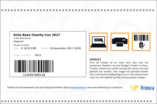 kaartverkoop Echo Base Charity Con gestart